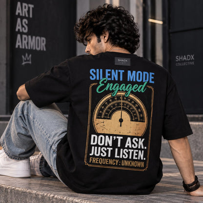 Silent Mode Oversized Graphic T-Shirt