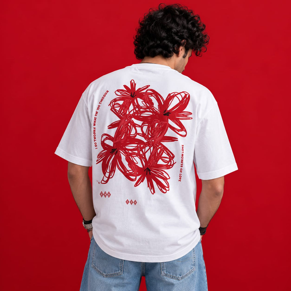 Urban Bloom Graphic Oversized T-Shirt
