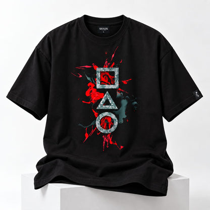 Graphic Oversized T-Shirt – Black
