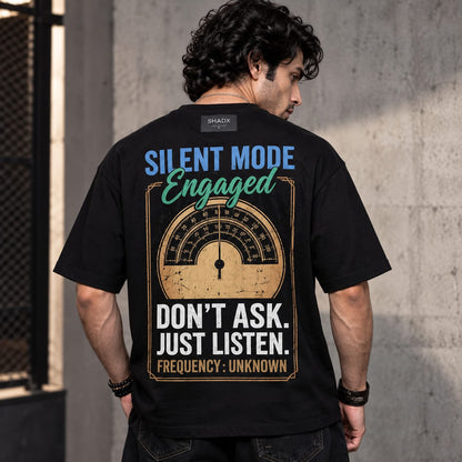 Silent Mode Oversized Graphic T-Shirt