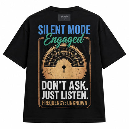 Silent Mode Oversized Graphic T-Shirt