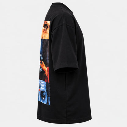 Mystic Art Oversized Black T-Shirt
